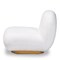 Baxton Studio Paiva Modern & Contemporary White Boucle Upholstered and Brushed Gold Finished Accent Chair 204-12580 - alternate 3